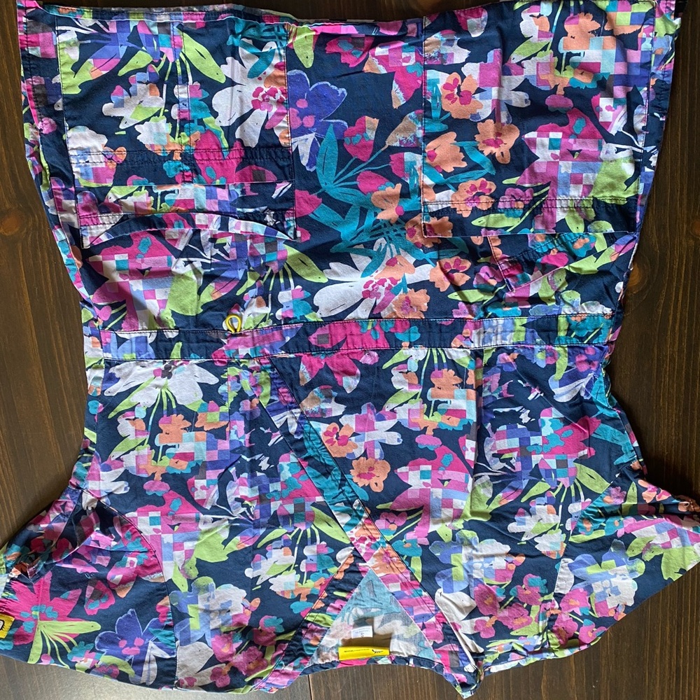 Floral Patchwork Scrub Top